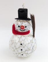 Snowman Glass Christmas Ornament 5&quot; Richard Herzog Germany - £17.00 GBP