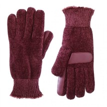 Isotoner women’s lined chenille gloves in Plum - size One Size - £27.73 GBP