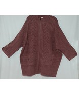 Simply Noelle Brand JCKT222Z Womens Mauve Zippered Sweater Jacket Size XXL - £39.95 GBP