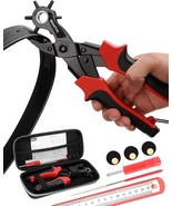 KingTool Leather Hole Punch Set Super Heavy Duty Rotary Puncher Multi Hole  - $33.57