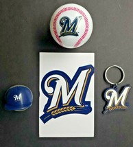 Milwaukee Brewers Baseball Vending Charms Lot of 4 Ball, Helmet, Key Chain 295 - $16.99