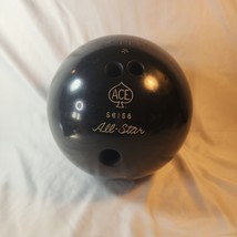 Vintage Ace All Star Bowling Ball 15 Pounds 12 Oz Purple Swirl Engraved ... - $28.01