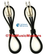 2 Pack 3ft 1/4&quot; Instrument Guitar Bass Amp Keyboard Audio Cable Cord Wir... - €12,96 EUR