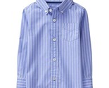 NWT Crazy 8 Blue Striped Boys Long Sleeve Button Up Shirt Size 4T - $10.99
