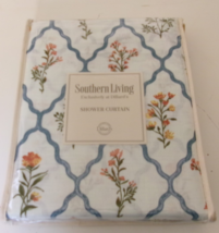 New southern living Savannah Shower Curtain 72&quot; x 72&quot; Blue green floral ... - $23.74