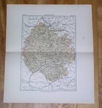 1885 Original Antique Map Of County Of Hereford / Ross Ledbury England - £15.33 GBP