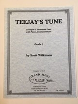 Sheet Music Teejay&#39;s Tune - Trumpet &amp; Trombone Duet w Piano Arr Scott Wilkinson - £7.79 GBP