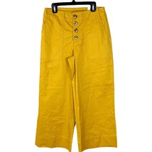 INC Womens Pants 8 Button Fly Wide Leg Crop Culottes Gold Dust New $69 - £19.82 GBP