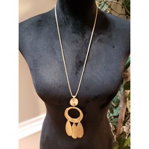 Womens Fashion Gold Tone Tear Drop Charm Long Chain Lariat Necklace Jewelry - $27.72