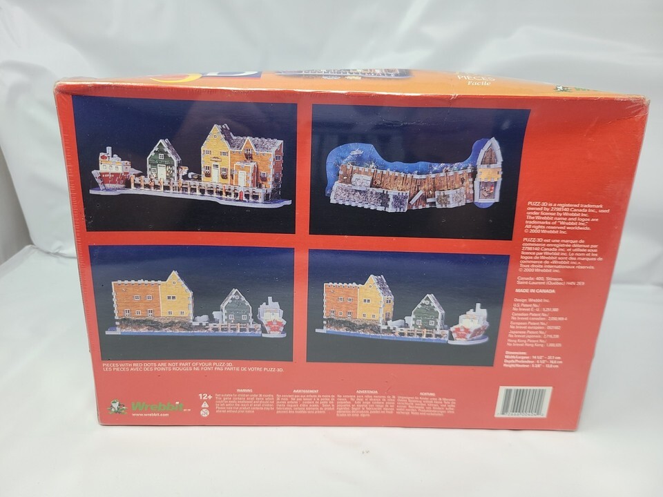 Puzz 3D Fisherman's Cove Puzzle (Wrebbit, 2000) 169 Pieces - Factory Sealed Item image 2