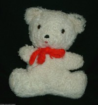 10&quot; Vintage White Teddy Bear Wind Up Musical Stuffed Animal Plush Toy Antique - £34.06 GBP