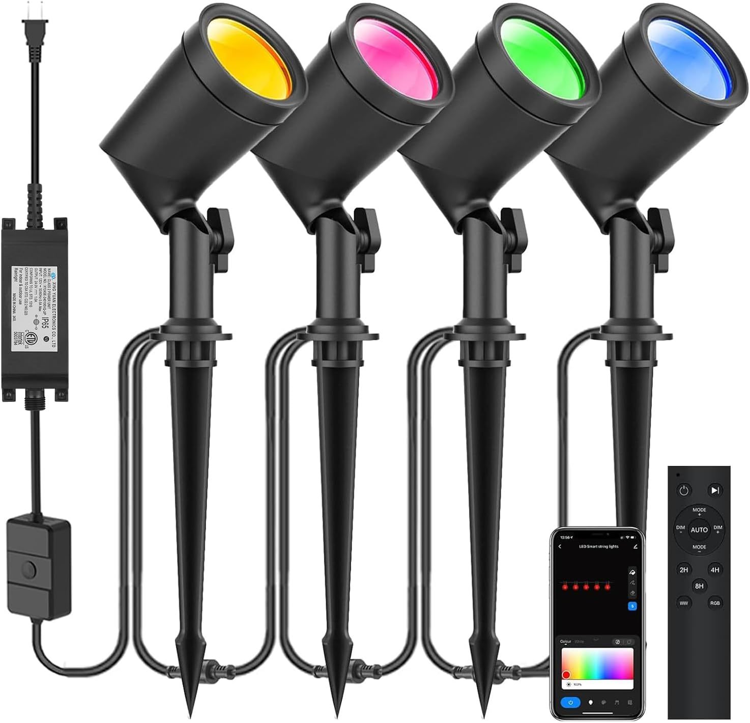 Using Alexa And Google Home, Zyan 4 Pack 24W Smart Rgbw Color Changing L... - $129.94