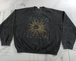 Junk Food Tees Crewneck Sweatshirt Mens Large Dark Grey Sun Moon Celesti... - $18.49