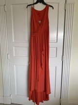 Zac Posen Z Spoke Jersey Wrap Gown Orange Women&#39;s 8 - £175.93 GBP