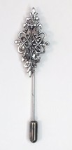 Ornate Silver Tone Filigree Stick Pin - £7.83 GBP