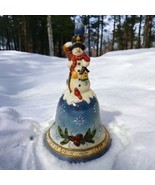 Snowman Christmas Bell Let It Snow Dinner Cottagecore Winter Holiday Dec... - £19.46 GBP