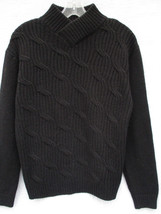 Sisley Benetton Black Mod Textured Knit Sweater with Alpaca Wool Made in... - $33.24