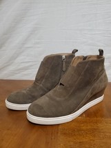 Linea Paolo Foxie Brown Suede Leather Ankle Wedge Boots Sneaker Size 9 M - $32.95