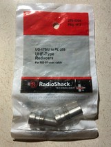 Radio Shack UG-175 Reducer/Adapter (2-Pack) for RG-58 coaxial cables 278... - $8.98