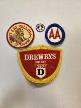 Lot Of 4 Vintage Drewrys Peace AA Beer Patches - £6.13 GBP