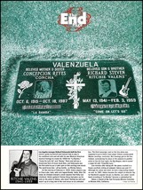 Ritchie Valens 1941-1959 cemetery grave site tomb stone tribute article - $4.01