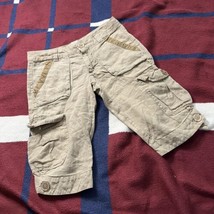 Y2k Hard tail beige cargo shorts khaki baggy grunge utility slim fit fis... - $45.00