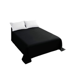 Sfoothome Queen Flat Sheet Black Top Sheet, Premium Hotel 1-Piece, Luxury and So - £18.34 GBP