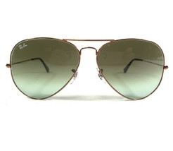 Ray-Ban Sunglasses RB3025 Aviator Large Metal 9002/A6 Copper With Green Lenses - $130.89