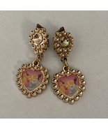 Vintage Plastic Disney Princess Clip On Earning Set 2002 Cinderella - €13,02 EUR