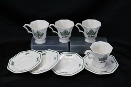 Nikko Christmastime 4 Cups and 4 Saucers Xmas - $486.75 MXN