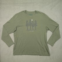 Life is Good Woods Cabin Trees Scene Green Mens Size XXL - £17.15 GBP
