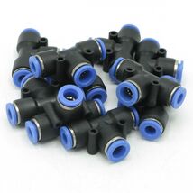 10 PCS, Push In Pneumatic Quick Connect Fittings, Equal Tee 6mm OD - $18.14