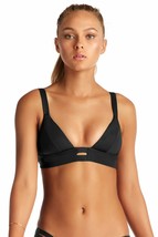 Vitamin A Swim Black Ecolux Neutra Bralette Strappy Cutout Bikini Top (XS/4) - £75.93 GBP