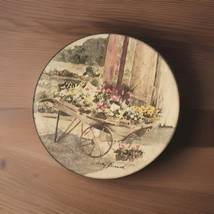 Coasters 4 Absorbent Ceramic &amp; Cork Flowers Flower Cart Artwork Artist S... - $223.67 MXN
