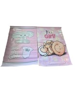 It&#39;s A Girl Pink Party Banners For Jumpers Bounce House Lot Of 2 Characters - $95.87