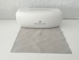 SWAROVSKI AUTHENTIC WHITE EYEGLASSES SUNGLASSES HARD CASE W/CLOTH NEW - $34.65