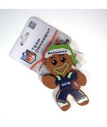 Seattle SEAHAWKS hard plastic gingerbread man Christmas team ornament NE... - $11.62 CAD