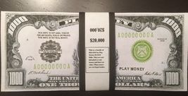 $20,000 In Play Money 1928 $1,000 Bills 20 pieces. Prop Money USA Actual Size! - £10.35 GBP