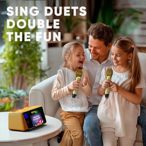 MASINGO Karaoke Machine w/ 2 Wireless Mics Portable Bluetooth Singing Speaker Item image 4