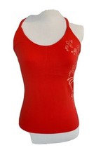 Reebok Bright Coral Red Size Small Activewear Tank Top Spaghetti Straps - $9.89