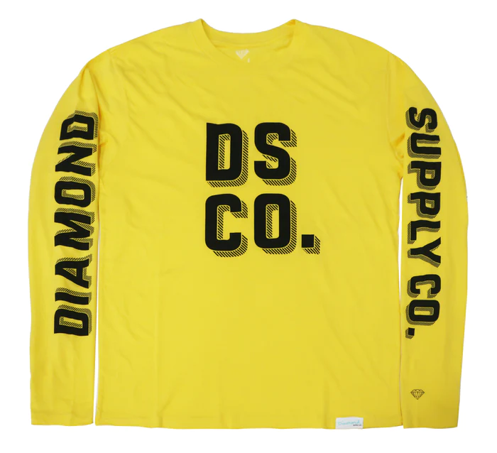 Diamond Supply Co. DSCO Graphic Logo Yellow Long Sleeve Tee - Shine Bright