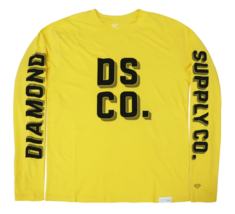 &quot;Diamond Supply Co. DSCO Graphic Logo Yellow Long Sleeve Tee - Shine Bright&quot; - £19.26 GBP