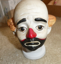 Vintage 1970s Porcelain Clown Boy Doll Head and Neck 4 1/2&quot; Tall #2 - £17.08 GBP