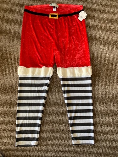 Santa Claus Leggings Talla 3X-BRAND New-Ships Iguales Negocios Día - £33.51 GBP