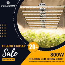 Phlizon10bar 800w Pro Hydroponics Full Spectrum LED Grow Light for Grow Room - £274.31 GBP