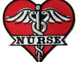 MEDICAL NURSE HEART ARM PATCH P9537 jacket 3" womens mens new nurses iro... - $6.75