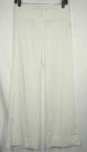 Theory Women&#39;s White Linen Blend Wide Leg Trousers Size 0 - £117.46 GBP
