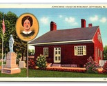 Jennie Wade Casa E Monumento Gettysburg Pennsylvania Pa Unp Lino Cartoli... - $3.36