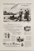 1949 Print Ad British Travel Association Old Scots Shepherd Scottish Highlands - £11.98 GBP