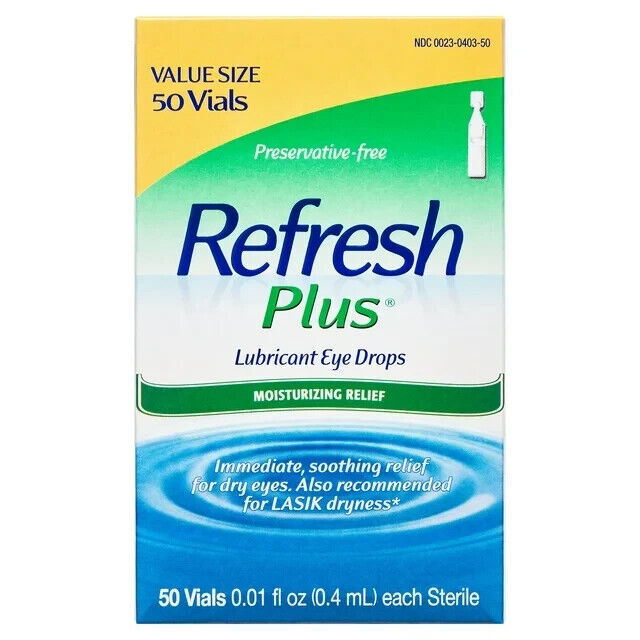 Refresh Plus Lubricant Eye Drops Preservative-Free Tears, 50 Count  - $17.81